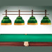 Светильник бильярдный Аристократ 4 зеленых плафона штанга береза