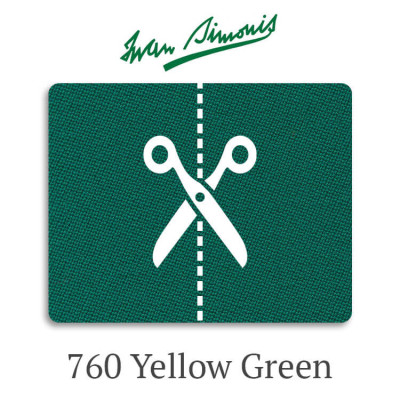 Сукно бильярдное Iwan Simonis 760 Yellow Green отрез 2,60 х 1,95 м