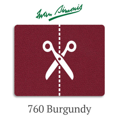 Сукно бильярдное Iwan Simonis 760 Burgundy отрез 2,80 х 1,95 м 355 г/м2 70% шерсть 30% нейлон