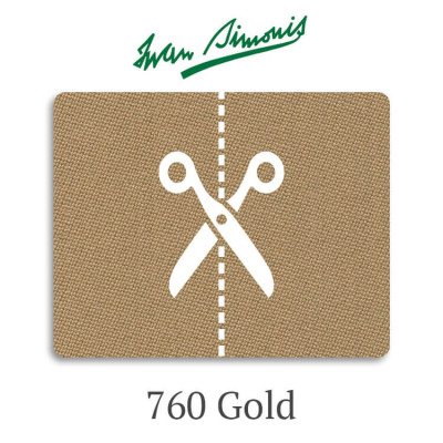 Сукно бильярдное Iwan Simonis 760 Gold отрез 0,75 х 1,95 м 355 г/м2 70% шерсть 30% нейлон