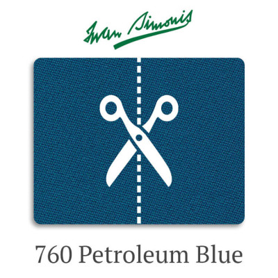 Сукно бильярдное Iwan Simonis 760 Petroleum Blue отрез 5,10 х 1,95 м 355 г/м2 70% шерсть 30% нейлон