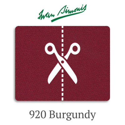 Сукно бильярдное Iwan Simonis 920 Burgundy отрез 1,80 х 1,95 м 325 г/м2 85% шерсть 15% нейлон