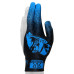 Перчатка для бильярда Renzline Player Velcro черная/голубая безразмерная