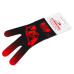 Перчатка для бильярда Renzline Player Velcro черная/красная безразмерная