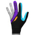 Перчатка для бильярда Predator's Hunter Velcro Multicolor черная/фиолетовая/голубая безразмерная