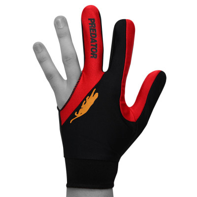 Перчатка для бильярда Predator's Hunter Velcro Multicolor черная/красная безразмерная