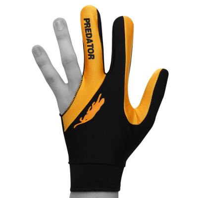 Перчатка для бильярда Predators Hunter Velcro Multicolor черная/желтая безразмерная