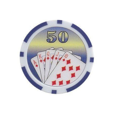 Фишка для покера Cards 50 синяя 40 мм 14 г 
