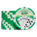 Фишки для покера Cards 25 зеленые 40 мм 14 г  50 шт