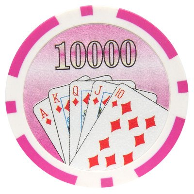 Фишка для покера Cards 10000 розовая  40 мм 14 г