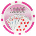 Фишки для покера Cards 10000 розовые  40 мм 14 г 25 шт