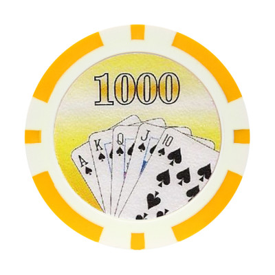 Фишка для покера Cards 1000 желтая 40 мм 14 г