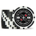 Фишка для покера Tournament Pro 100 с голографическими наклейками черная  40 мм 14 г