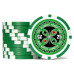 Фишки для покера Tournament Pro 25 с голографическими наклейками зеленые  40 мм 14 г 25 шт
