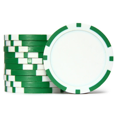 Фишки для покера Club зеленые 40 мм 14 г 50 шт