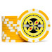 Фишки для покера Tournament Pro 1000 с голографическими наклейками желтые  40 мм 14 г 25 шт