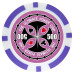Фишка для покера Tournament Pro 500 с голографическими наклейками фиолетовая  40 мм 14 г