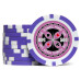 Фишки для покера Tournament Pro 500 с голографическими наклейками фиолетовые  40 мм 14 г 25 шт