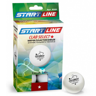 Мячи для настольного тенниса Start Line Club Select 1* 6 шт